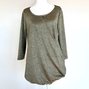 NWOT Olive Green Top With Faux Wrap